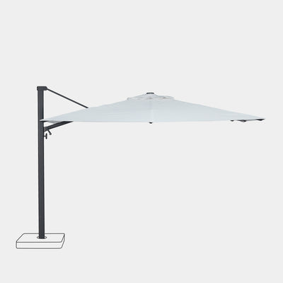 Windproof cantilever parasol Mistral 3x3m - Charcoal grey frame finish
