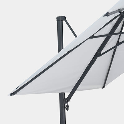 Windproof cantilever parasol Mistral 3x3m - Charcoal grey frame finish