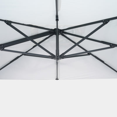 Windproof cantilever parasol Mistral 3x3m - Charcoal grey frame finish