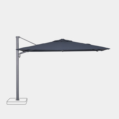 Windproof cantilever parasol Mistral 3x3m - Charcoal grey frame finish