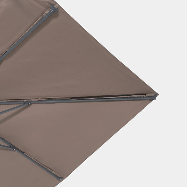 Windproof cantilever parasol Mistral 3x3m - Charcoal grey frame finish