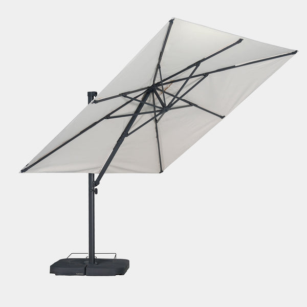 Windproof cantilever parasol Mistral 3x3m - Charcoal grey frame finish