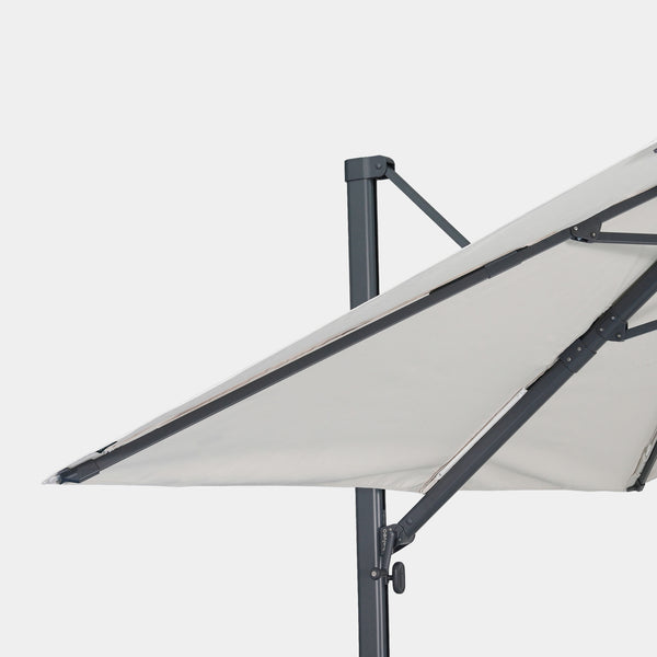 Windproof cantilever parasol Mistral 3x3m - Charcoal grey frame finish