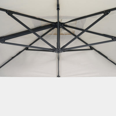 Windproof cantilever parasol Mistral 3x3m - Charcoal grey frame finish