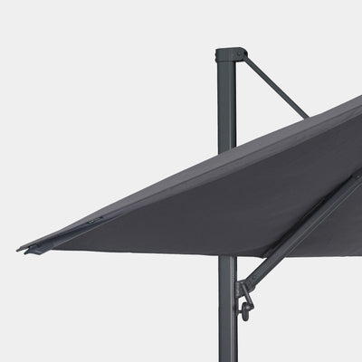 Windproof cantilever parasol Mistral 3x3m - Charcoal grey frame finish