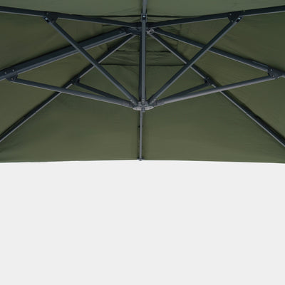 Windproof cantilever parasol Mistral 3x3m - Charcoal grey frame finish