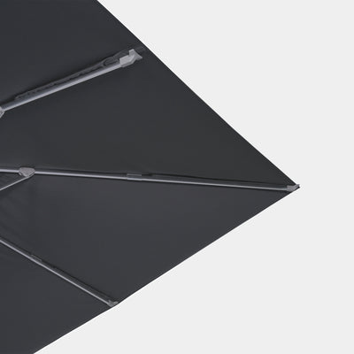 Windproof cantilever parasol Mistral 3x3m - Silver grey frame finish