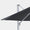 Windproof cantilever parasol Mistral 3x3m - Silver grey frame finish
