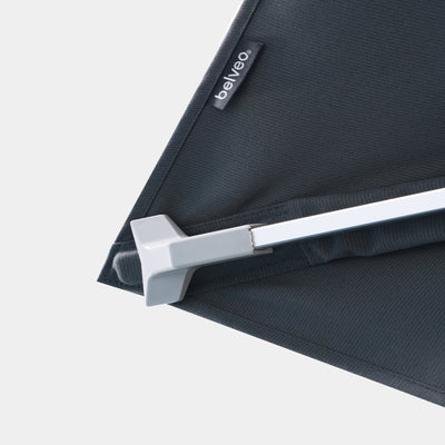 Windproof cantilever parasol Mistral 3x3m - Silver grey frame finish