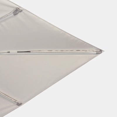 Windproof cantilever parasol Mistral 3x4m - Silver grey frame finish