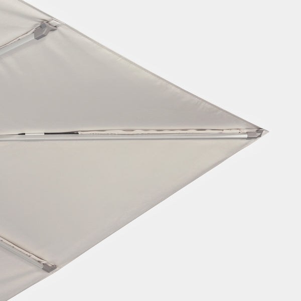 Windproof cantilever parasol Mistral 3x4m - Silver grey frame finish