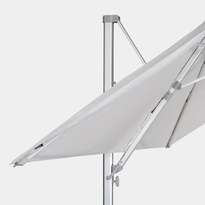 Windproof cantilever parasol Mistral 3x4m - Silver grey frame finish