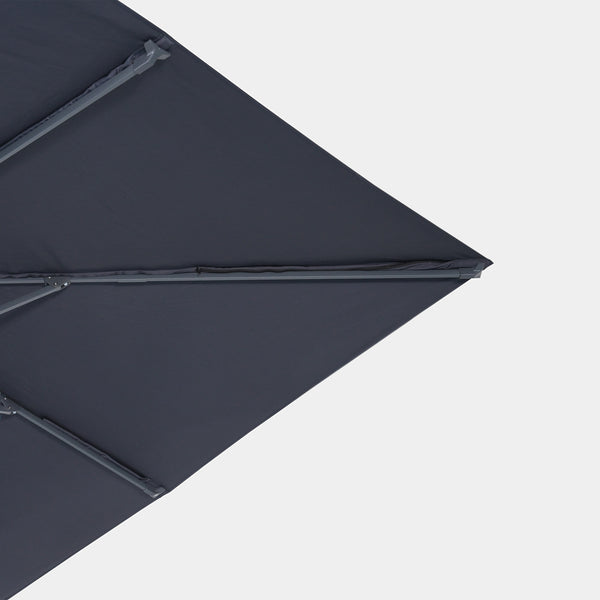 Windproof cantilever parasol Mistral 3x4m - Charcoal grey frame finish