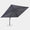 Windproof cantilever parasol Mistral 3x4m - Charcoal grey frame finish