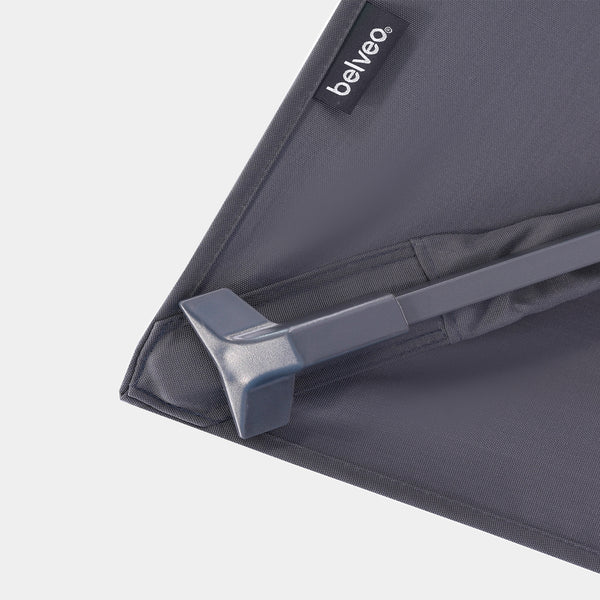 Windproof cantilever parasol Mistral 3x4m - Charcoal grey frame finish