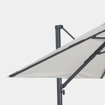 Windproof cantilever parasol Mistral 3x4m - Charcoal grey frame finish