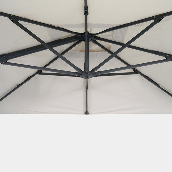 Windproof cantilever parasol Mistral 3x4m - Charcoal grey frame finish