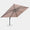 Windproof cantilever parasol Mistral 3x4m - Charcoal grey frame finish