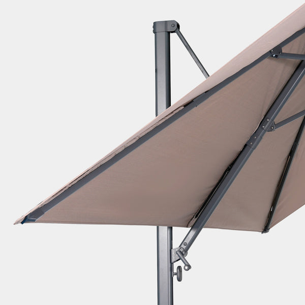 Windproof cantilever parasol Mistral 3x4m - Charcoal grey frame finish