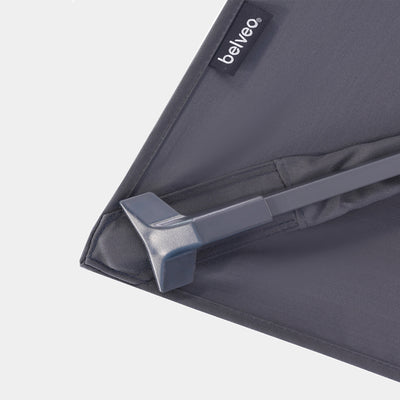 Windproof centre pole parasol Aura 3x3m - Charcoal grey frame inish