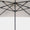 Windproof centre pole parasol Aura 3x3m - Charcoal grey frame inish