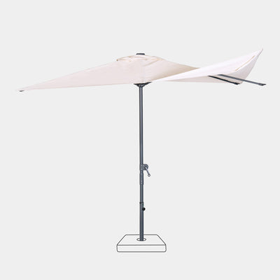 Windproof centre pole parasol Aura 3x2m - Charcoal grey frame finish