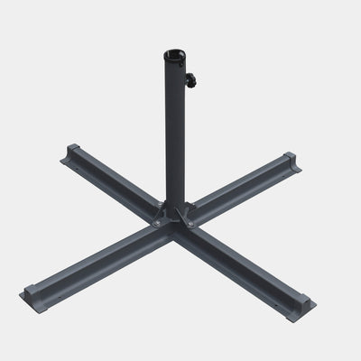 Windproof centre pole parasol Aura 3x3m - Charcoal grey frame inish