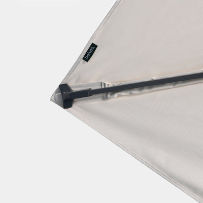 Windproof centre pole parasol Aura 3x2m - Charcoal grey frame finish