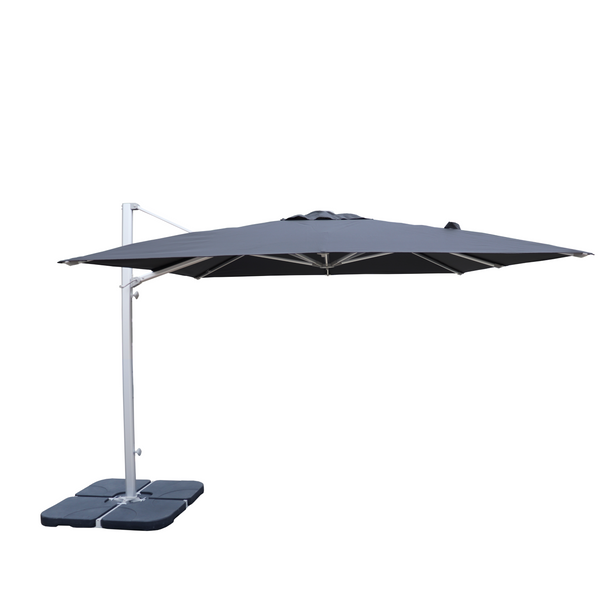 Windproof cantilever parasol Foehn 3x3m - Olefin canopy