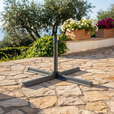 Cross base Fogony for centre pole parasol