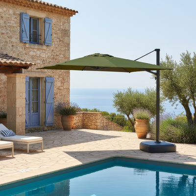 Parasol base on wheels Kona for cantilever parasol