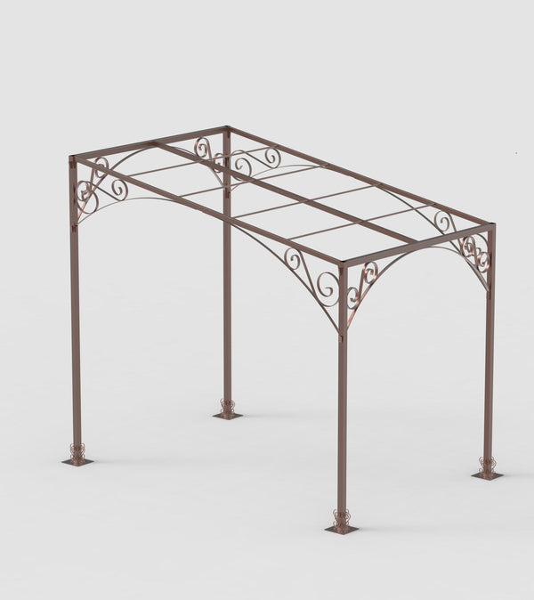 Traditional garden pergola Galerne 3x2m in wrought iron